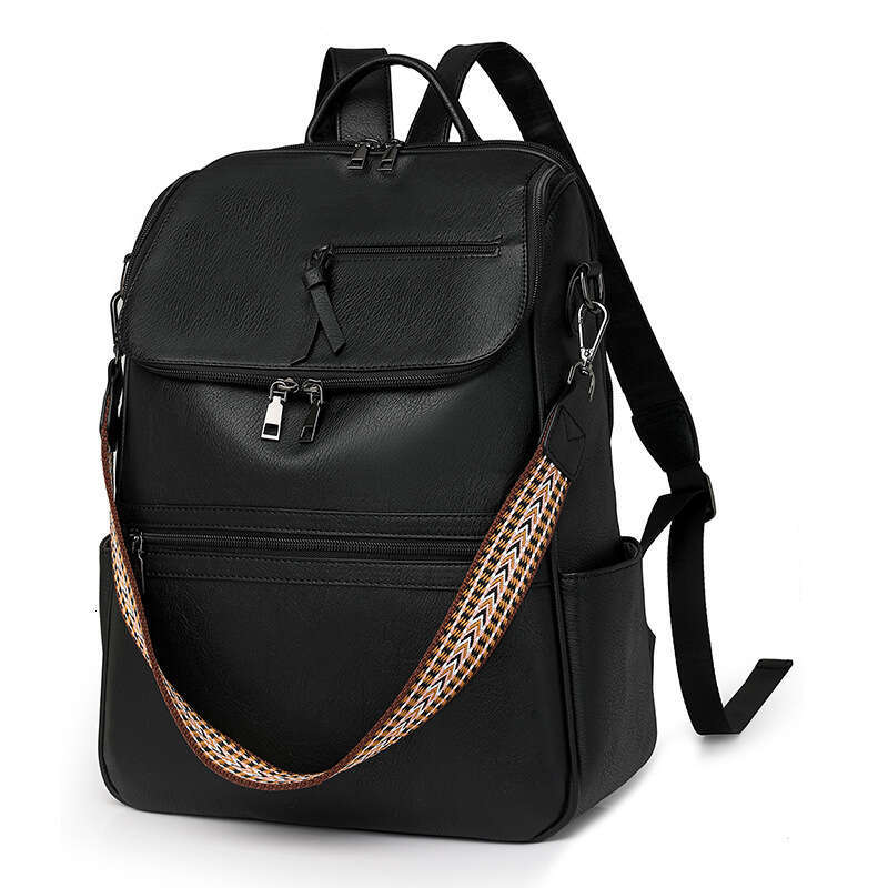 New Casual PU Lightweight Travel For Women High-End Fashion Versatile Large Capacity Ladies Backpack B5