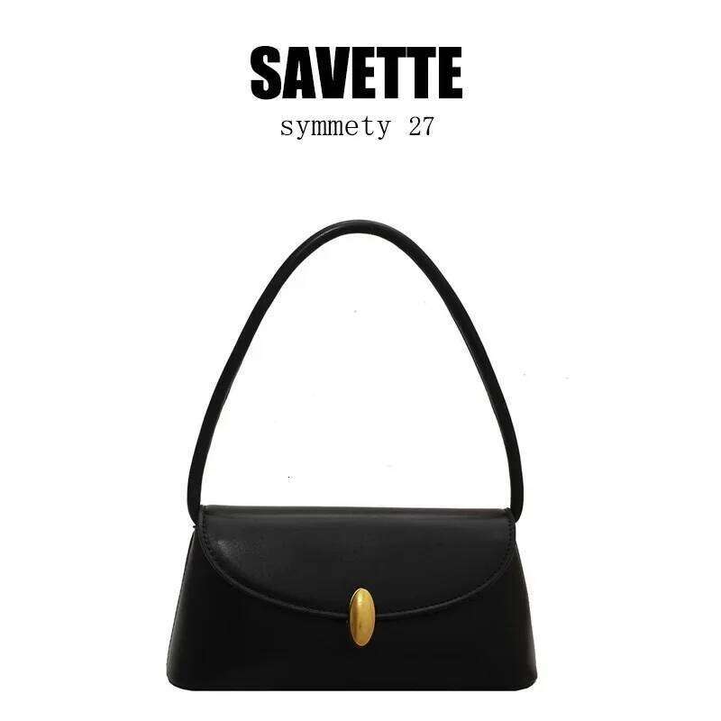 NEW SAVETTE Symmetry 27 Pochette Tote Women Fashionable Top Handle Bags Solid Color Simple High Quality Handbag Bag