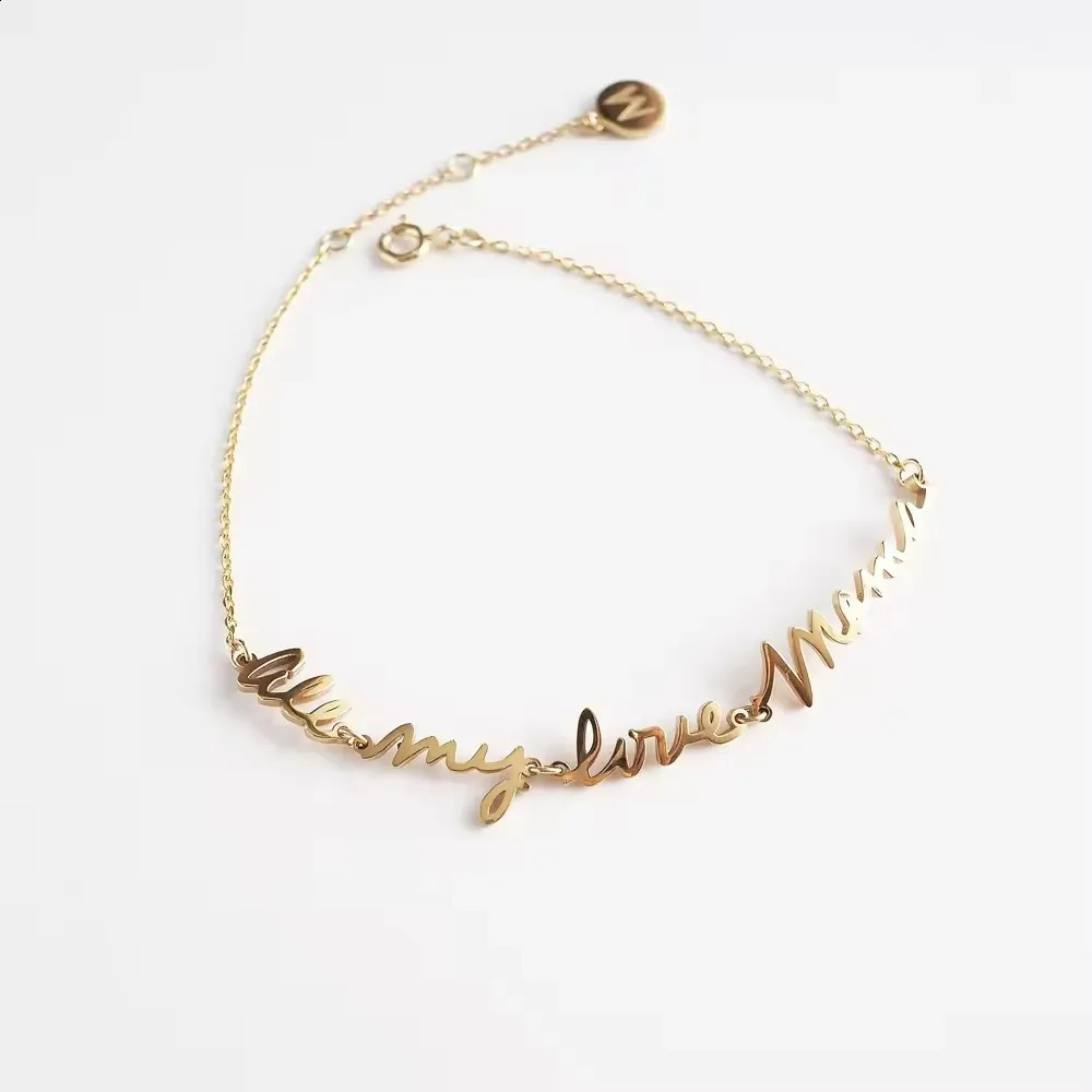 Custom Woman Anklets Gold Anklet Name Stainless Steel Ankle Chain Summer Beach Accessories wife Jewelry Friendship 250526