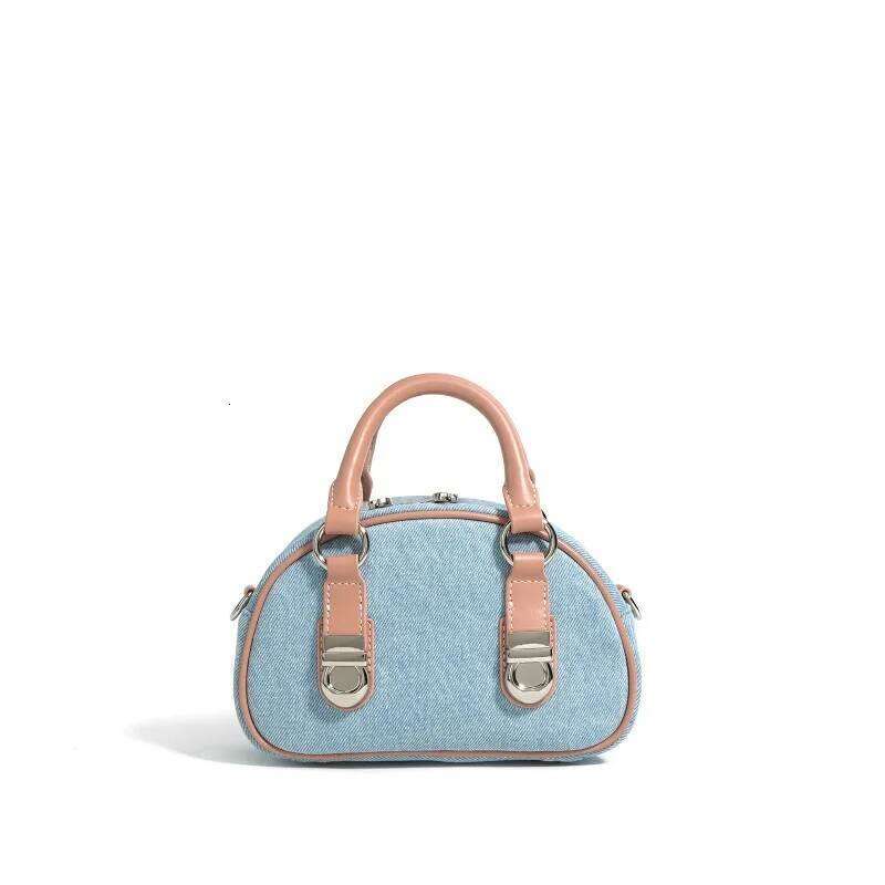 Denim Mini Boston Fashion Lady Coin Purse Retro Design Shoulder Crossbody Bag Cute Exquisite Handbag Women