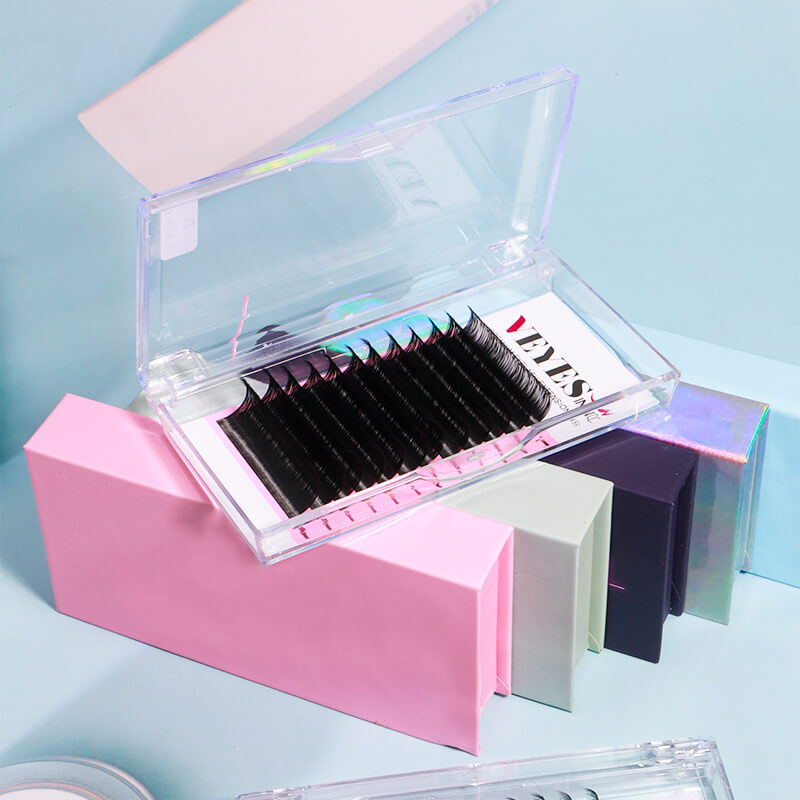 Veyes Cashmere Individual Matte Black Eyelash Extension Trays Cruelty Vegan Supplies Wholesale Volume Eyelash Extension