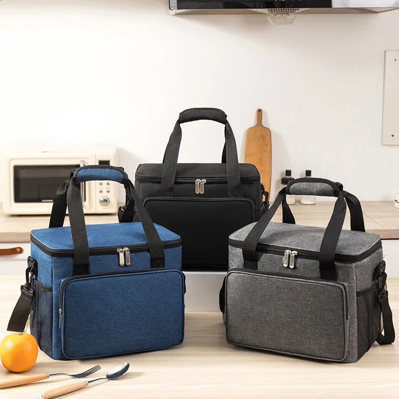 Reusable Lunch Box Insulated Bag Leak Proof for Work Office Picnic Beach with Adjustable Shoulder Strap 250528