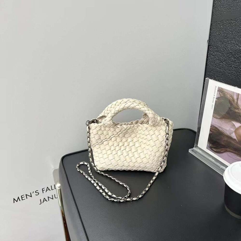 Tote Bag Braided Handbag New Genuine Leather Handwoven Basket Bag Versatile Cowhide Shoulder Crossbody Fashion Handbag For Women Shoulder Bag