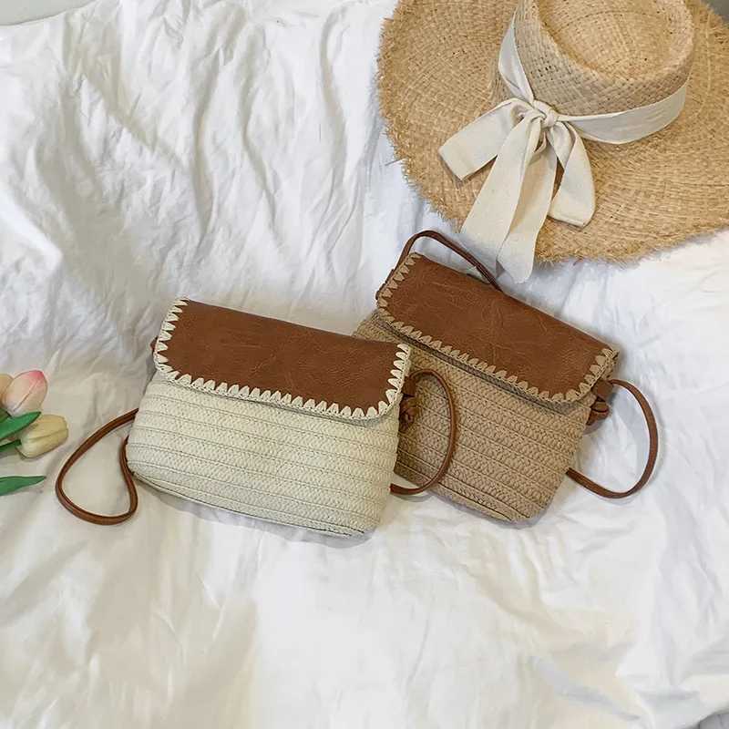 Summer Straw Crossbody Bag for Women Casual Beach Fashion Designer Handbag with Rope Strap XJ2520528