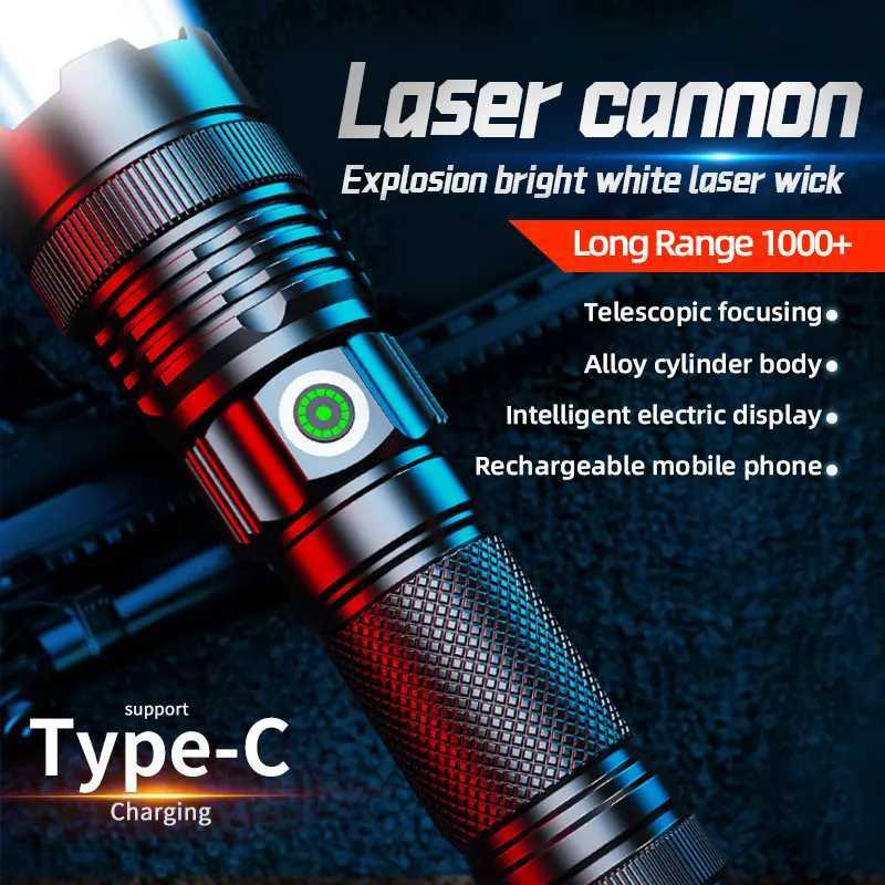 High-power LED Flashlight Stepless Dimming Torch Waterproof Zoom Camping Fishing Lantern Long Lighting Distance XJ250529