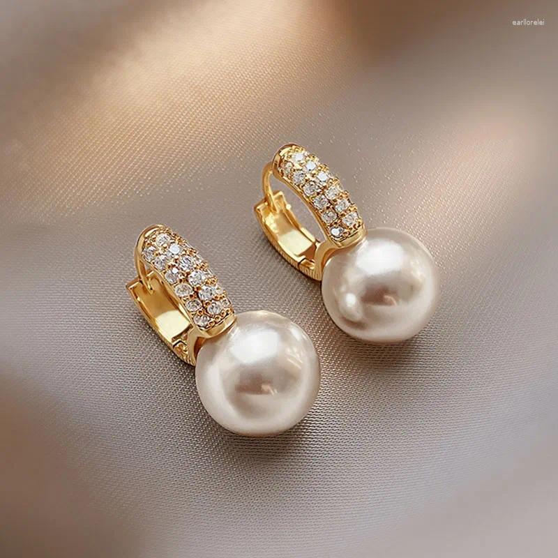 Dangle Earrings South Korea Fashion Light Luxury Simple Classic Pearl Drop Birthday Party Gift Woman Jewelry Stud 2025
