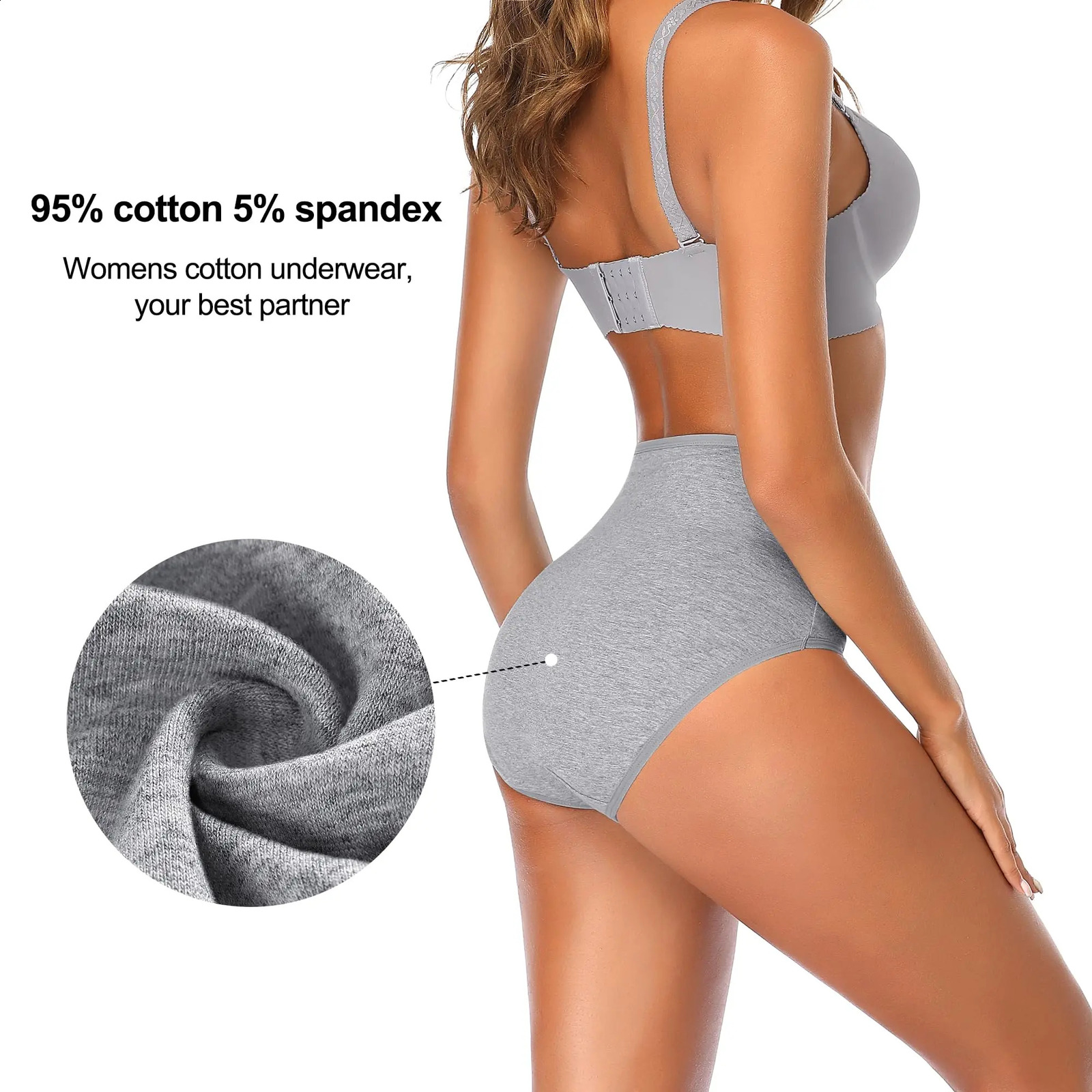 4pcspack High Waist Underwear Cotton Pantie Body Slim Abdominal Plus Size Girls Briefs Female Lingerie Shaper 250526