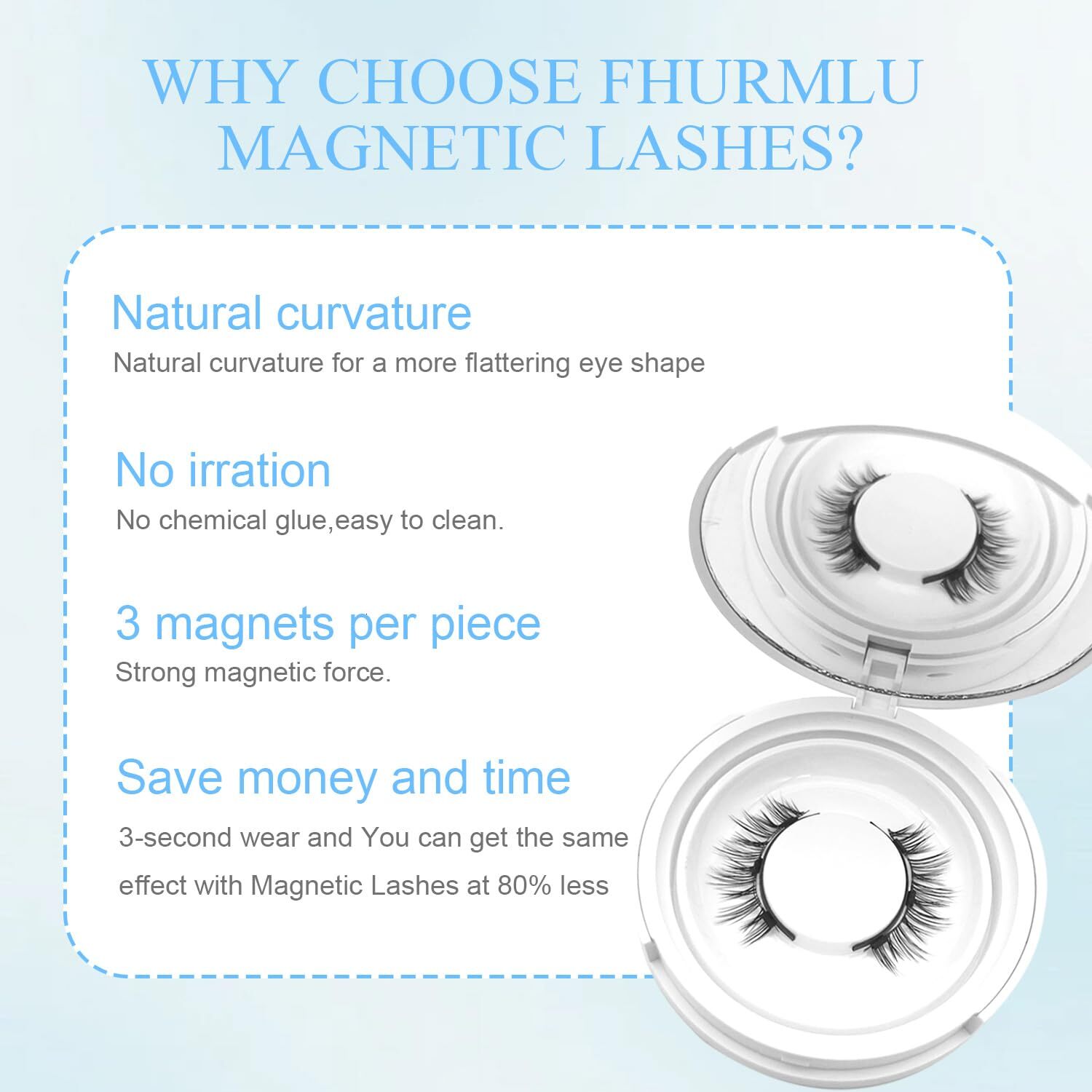 Elara Craft Magnetic Eyelashes with Applicator,Reusable Magnetic Eyelashes Natural Look,Easy to Wear and Remove Soft Lashes kit No Glue Needed for Wom