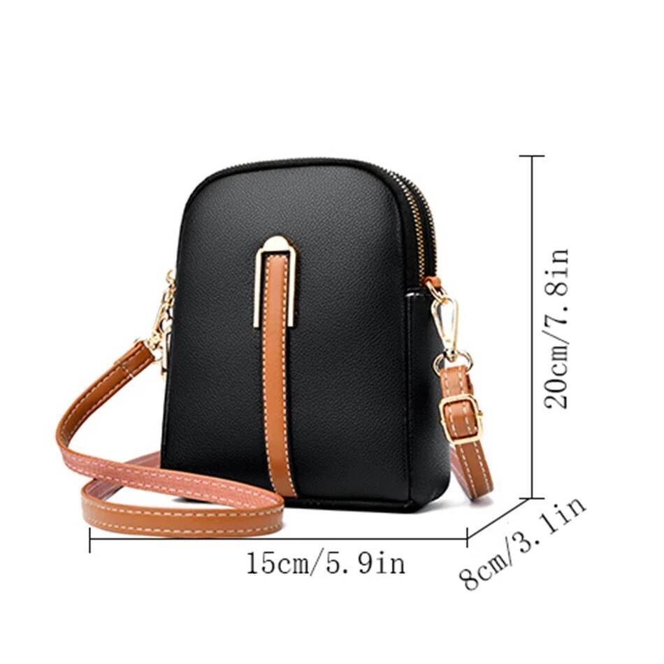 2024 New Designer Female Phone Small Shoulder High Quality Leather Crossbody Bags For Women Fashion Purse Messenger Bag