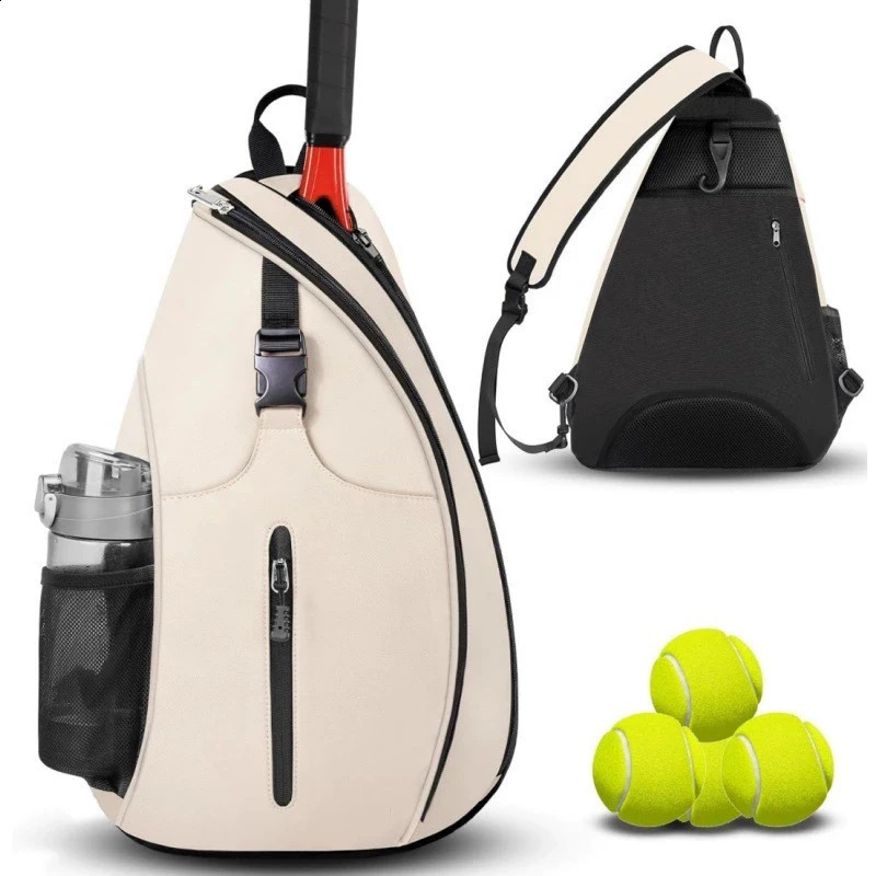 Badminton Training Bags Tennis Backpack Large Capacity Racket Storage Pack Pique Ball Sports Crossbody Bag with Bottle Pocket 250528