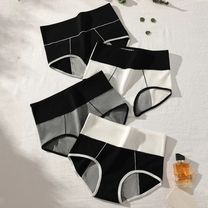 High Waist Womens Panties Leak Proof Menstrual Pants Widen Period Physiological Underwear Plus Size M4XL Cotton Female Briefs 250526