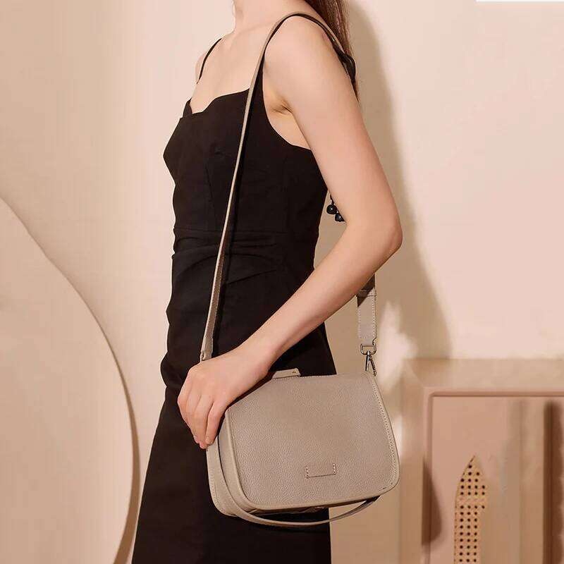 2025 Summer New Women Pillow Underarm Shoulder Bag Soft Genuine Leather Simple Design Handbag Lady Fashion Crossbody Messenger