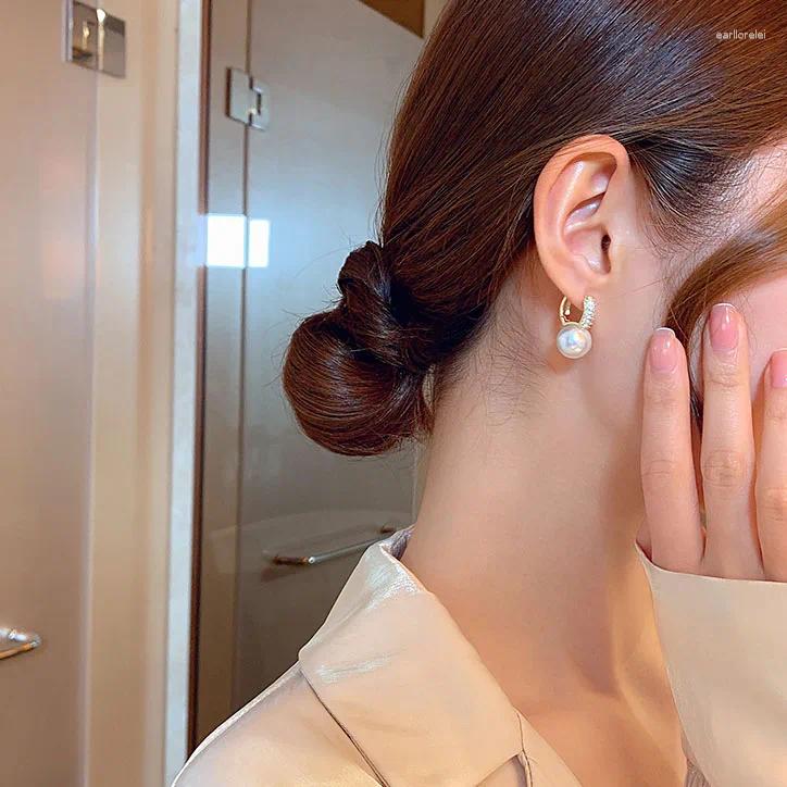 Dangle Earrings South Korea Fashion Light Luxury Simple Classic Pearl Drop Birthday Party Gift Woman Jewelry Stud 2025