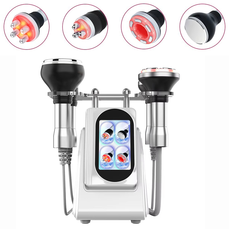 4in1 80k Body Contouring Cavitation Machine Cellulite Removal RF Massager Radio Frequency Skin Tightening Vacuum Lipo Suction Massage Slimming Device 