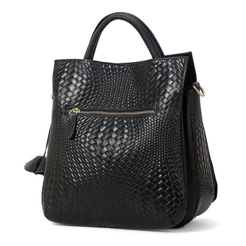 Aidrani Women's Genuine Leather Handbag With Luxurious Woven Patterns Is A Large Capacity And Fashionable Cowhide Bag