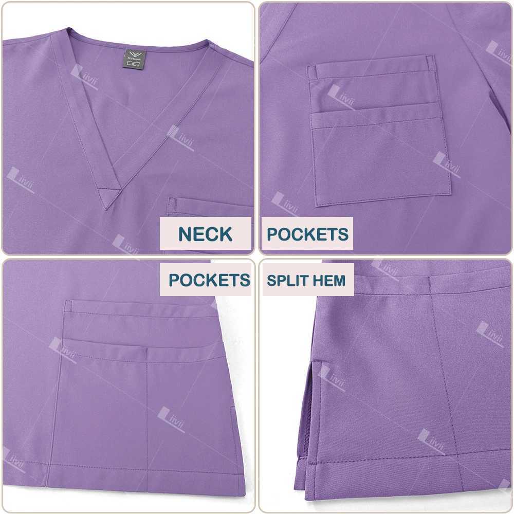 Surgical Uniform Woman Medical Nurse Scrub Set Beauty Salon Workwear Clinical Doctor Work Clothes Nursing Accessories Tunic Suit XJ250529