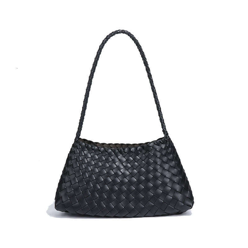Tote Bag Braided Handbag Handmade Genuine Leather Beach Vacation Shoulder Underarm Woven Spring Summer Handheld Women S Storage Bag Shoulder Bag