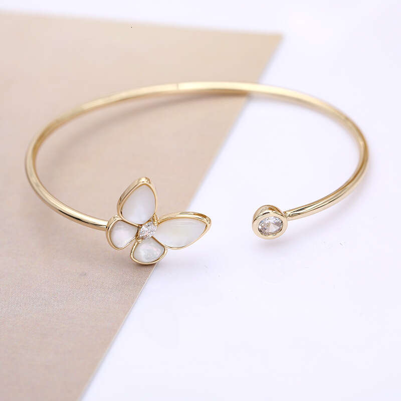 Korean New Style Personality Jewelry Simple Bracelet Metal Design Sense Adjustable Shell Butterfly Bangle