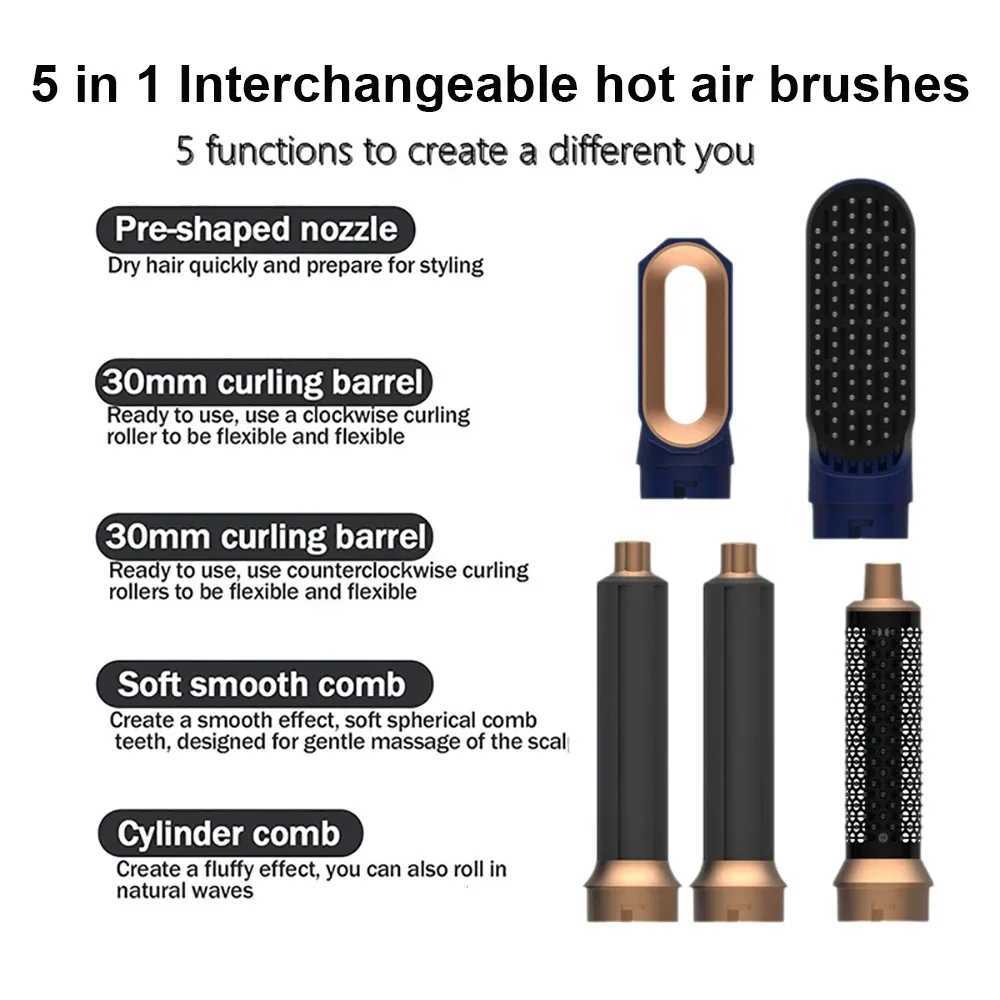 5 In1 Hair Straightener Hair Styler Curling Iron Hair Dryer Multi With Hair Brush Hairdryer For Hair Dryer Hair Multi StylerXJ250528