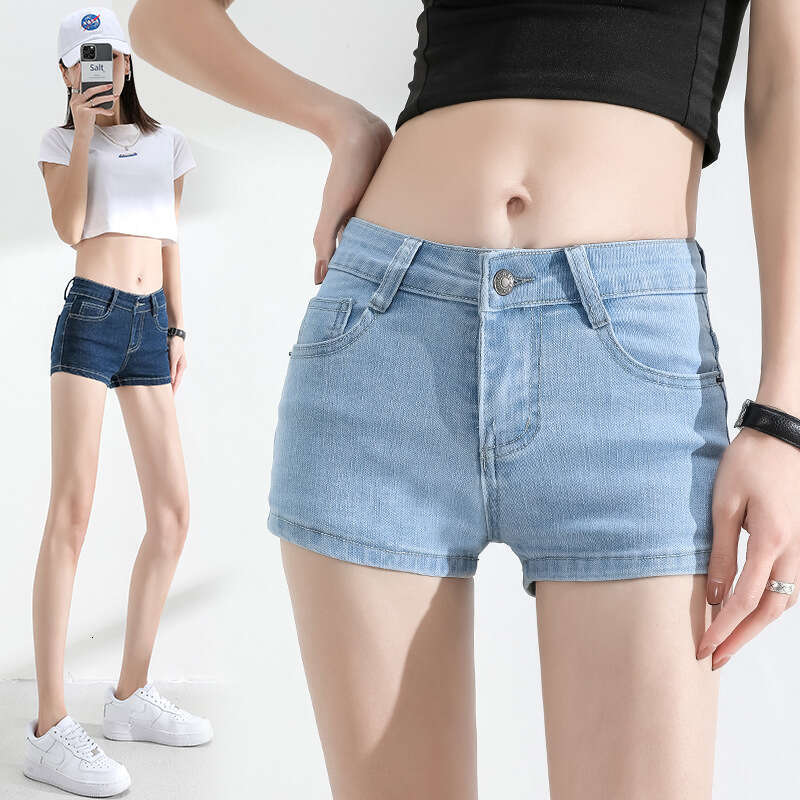 Shorts Women Denim Shorts Low Waist Jeans Women Summer Sexy Stretch Light Color Slim Fit Ultra Shorts Tight Hot Pants New Style Jean Shorts