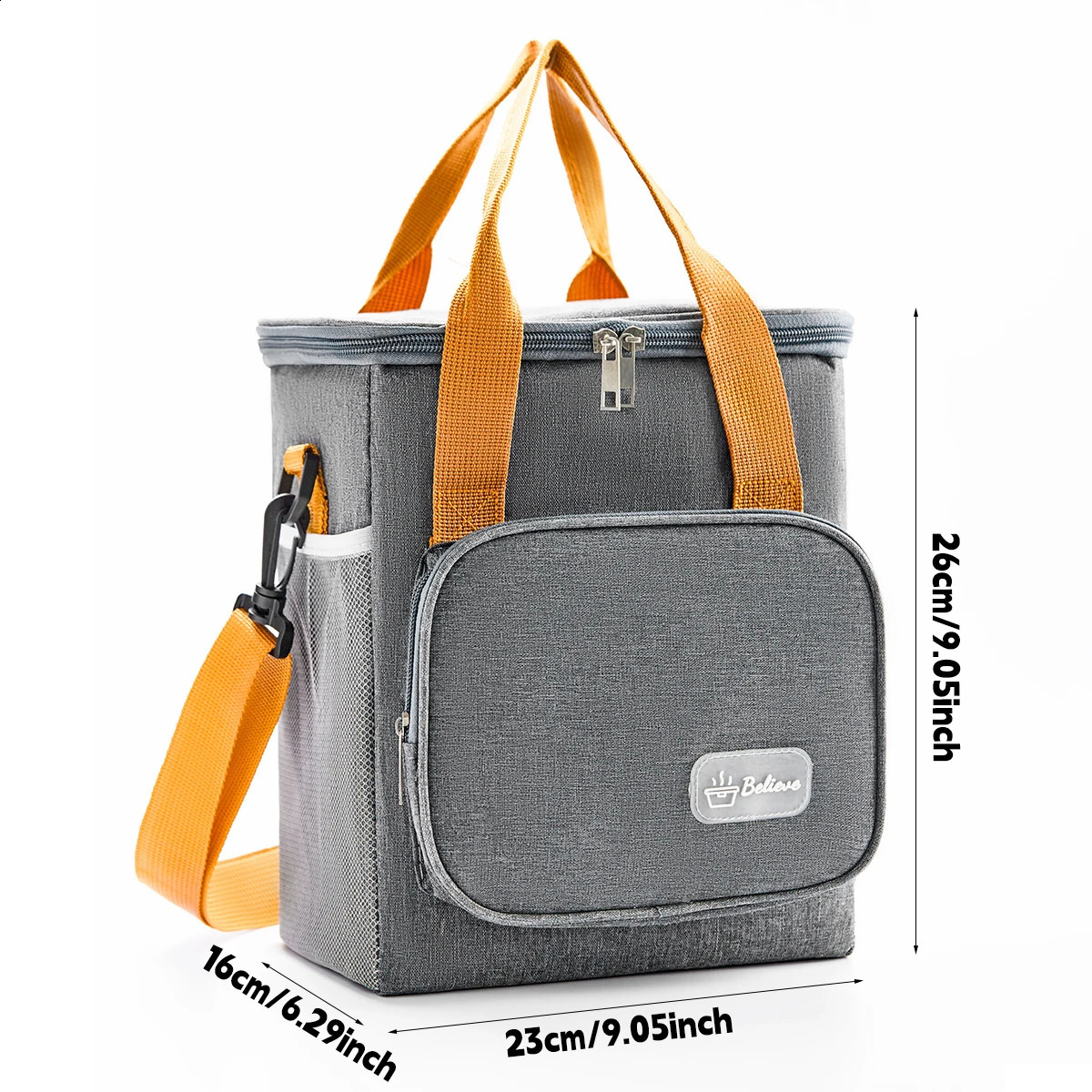 1pc Outdoor Thickened Lunch Box Bento Bag with High Square Insulation Freshkeeping Can Be Carried By Hand 250528