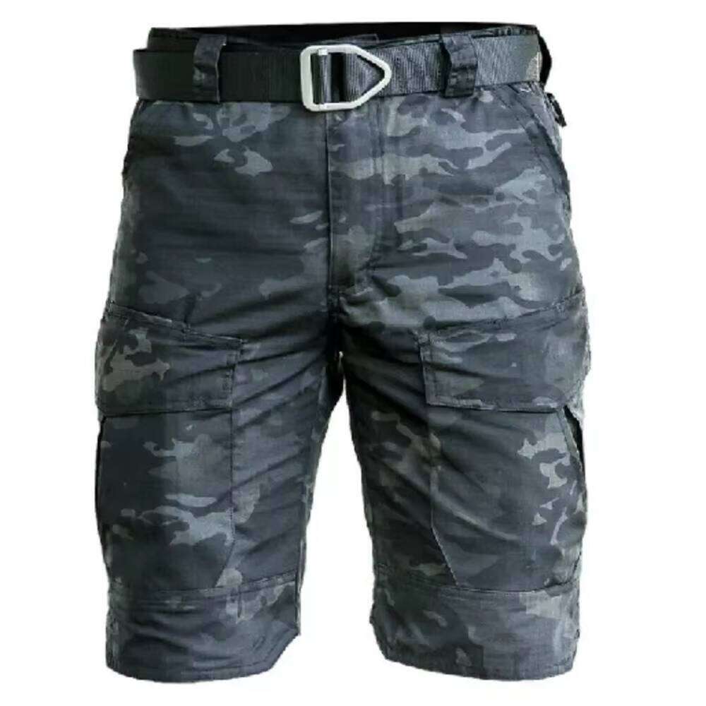 Summer Waterproof Tactical Flat Bottom Hunting Clothes Cargo Shorts Camouflage Men's Pants