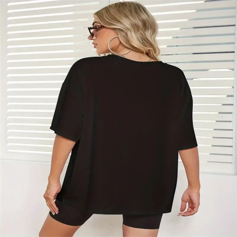 Tngyu97 Designer Ladies' Summer T-shirt Printed Fashionable Casual Cute Short Sleeved Women's Tops 100% Cotton Vintage Style Female Tops