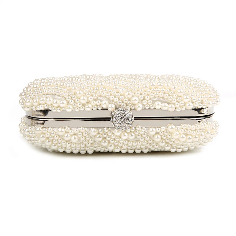 Pearl Clutch Bags Women Purse Ladies white Hand Evening for Party Wedding black Shoulder Bag Womens Bag 250528