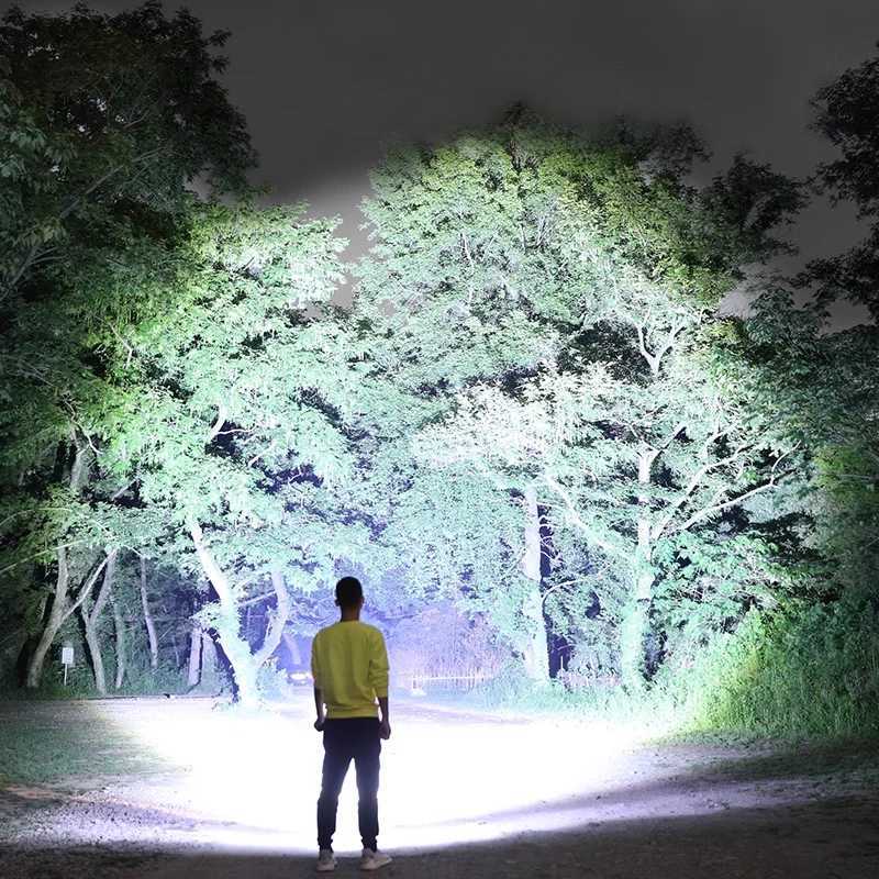 2025 Nev 5000mah HFPZ90 Gig Power LED Flashlights100000LM Ultra Powerful Flashlight Rechargeable Lantern Outdoor Camping TorchXJ250529