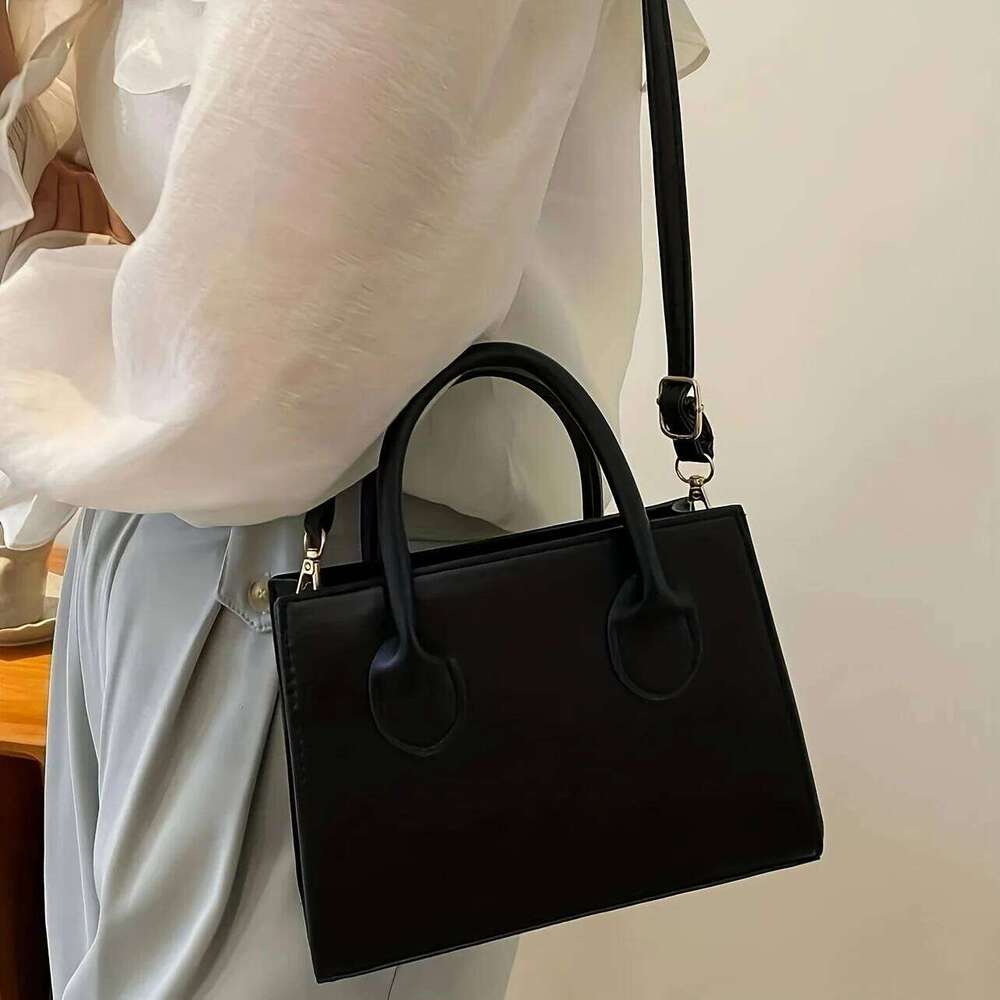 Trendy Square Handbag For Women Simple Mini Crossbody Bag, Minimalist Top Handle Shoulder Solid Color Purse Designer Bag