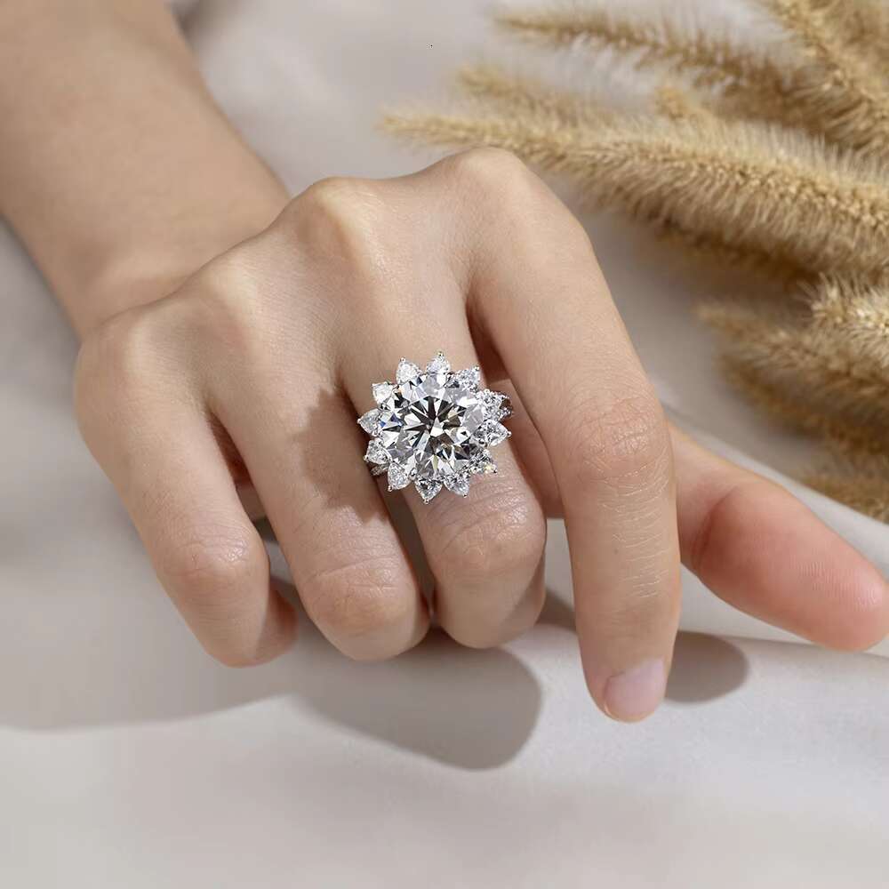 18K Wedding Engagement Lab Grown Diamond Jewelry Ring Womens Diamond Wedding Jewelry Ring