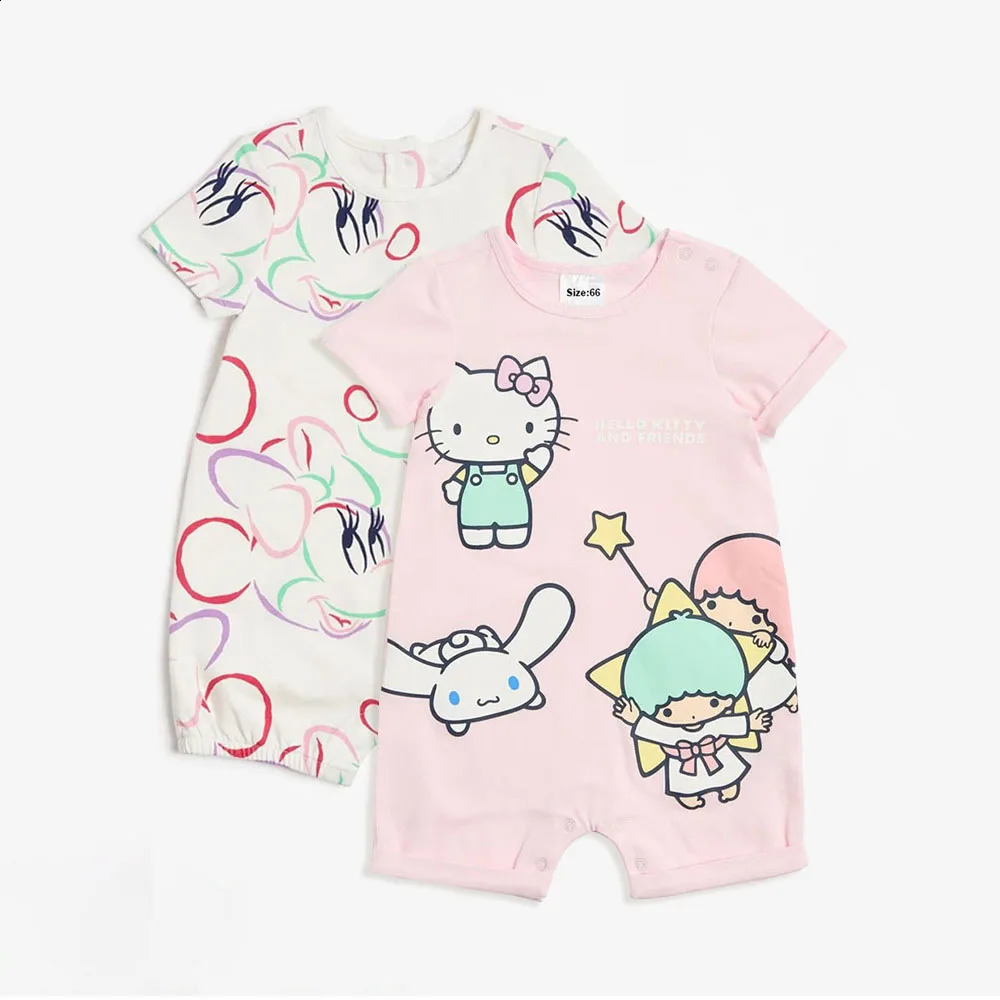 2Pcs Baby Boy Jumpsuits for Summer Cotton Infant Short Sleeve Rompers born Baby Girl Clothing 250528