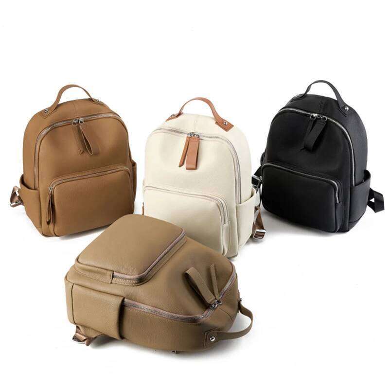 Toptrends 100% Cow Genuine Leather Backpack For Women 2025 Designer Travel Commuting Daypack College Girls School Bags