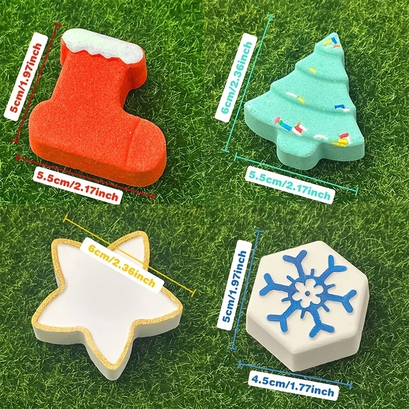 Christmas gift box with 4 bath bombs