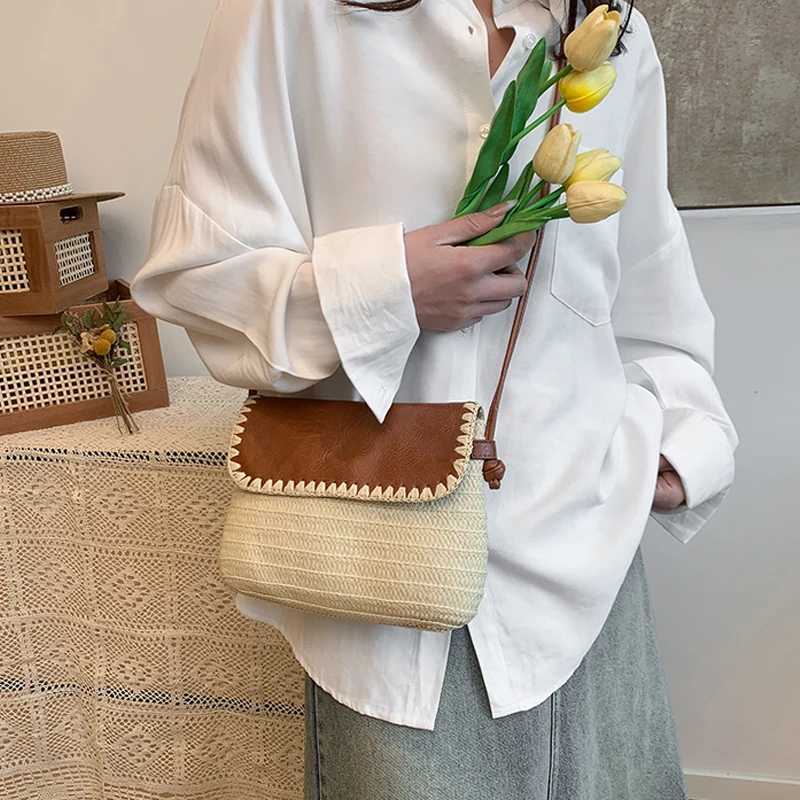 Summer Straw Crossbody Bag for Women Casual Beach Fashion Designer Handbag with Rope Strap XJ2520528