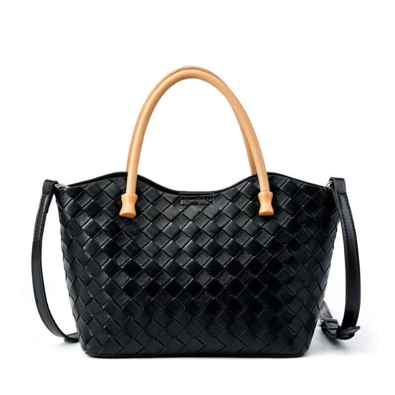 Tote Bag Fashion Crossbody Versatile Trendy Large Capacity Woven Women S New Simple Handheld Genuine Leather Shoulder Bag Shoulder Bag Braided Handbag