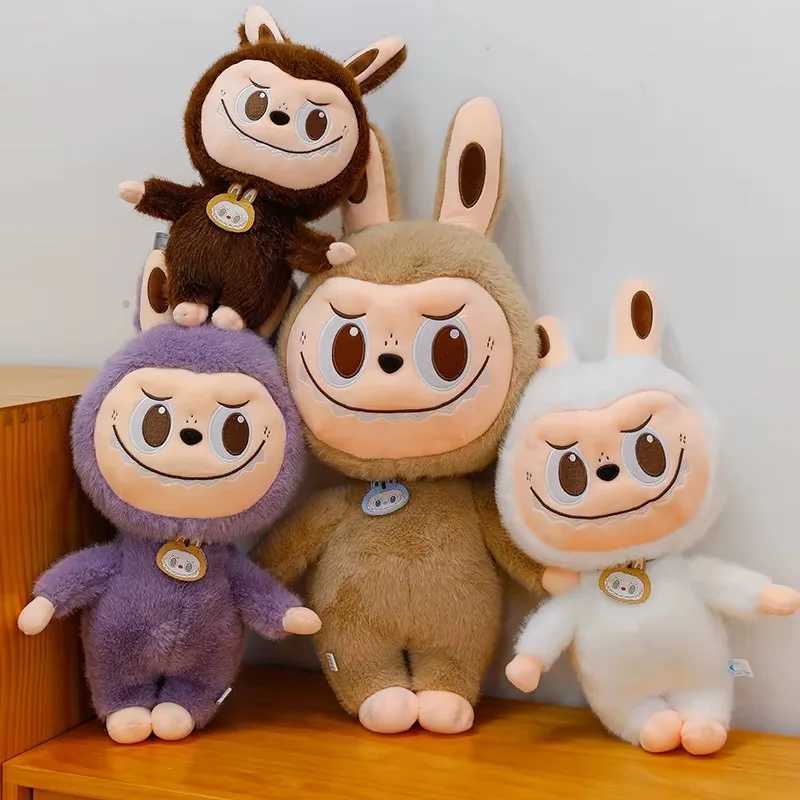 25cm Labubu Ragdoll Plush Toys Mink Fur Cute Rabbit Ragdoll Accompany Sleep Plush Toy Pillow ChildrenS Christmas Gift Z250529