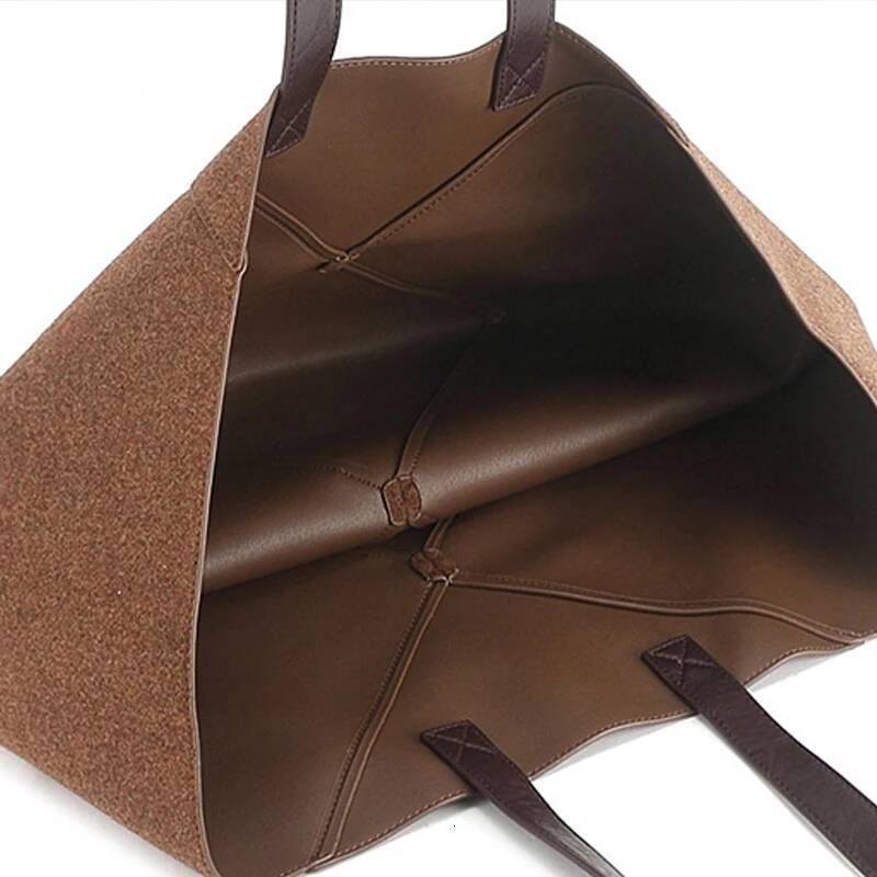 Women Capacity Wing-Shaped Handbag Shopping Leather Ing Commuter Large Bag Contrast Color Tote Brand Shoulderbag