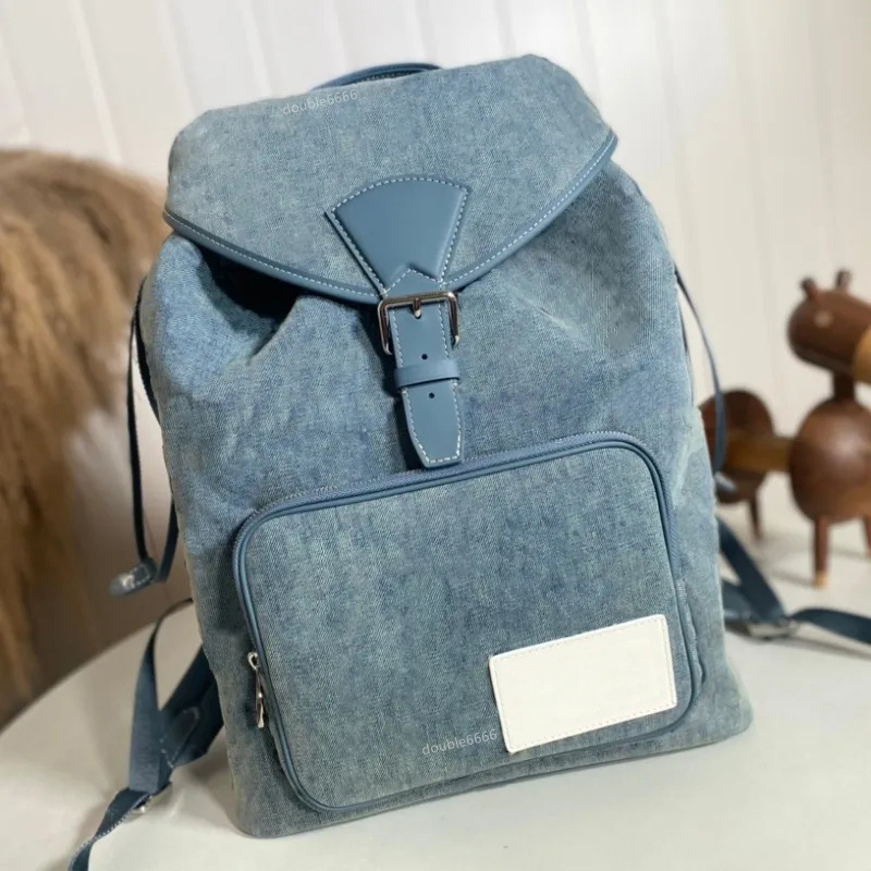 designer Travel Casual Backpack denim canvas classic traditional fashion closes with drawstring Large capacity for man women messenger bag book bag duffel bag