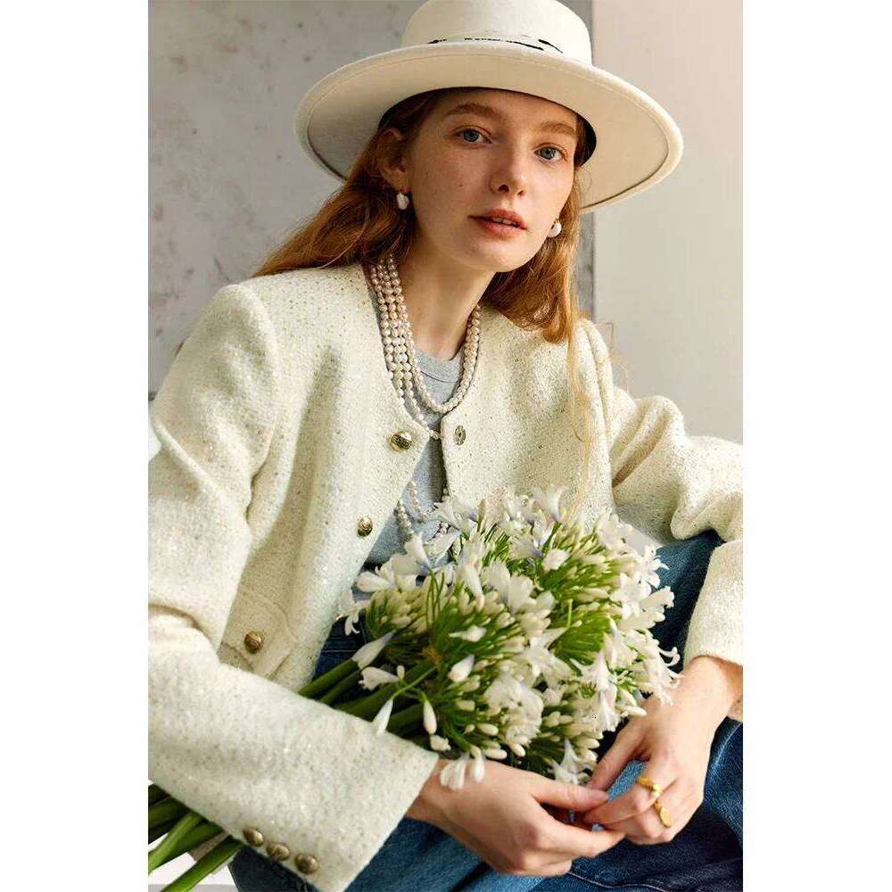FSLE Tweed Jacket Women Autumn Short Coat Mini Skirts Temperament Two-piece Suit Design Sense Graceful Special Female Suits