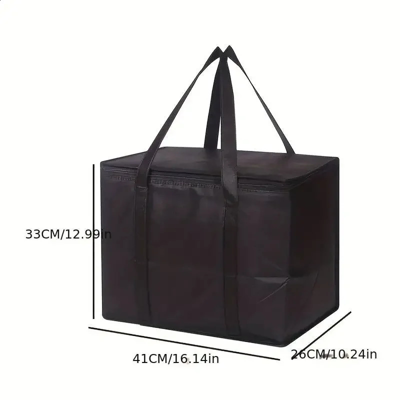 Large Capacity Insulated Grocery Bags Foldable Reusable Soft Cooler Bag Lightweight Cold Takeout Food Delivery Bag 250528