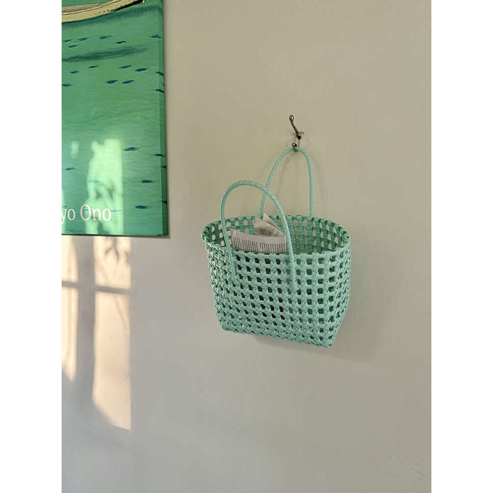 Ins Style Handmade Woven Tote French Basket Large Capacity Handbag Beach Vacation Bag B5