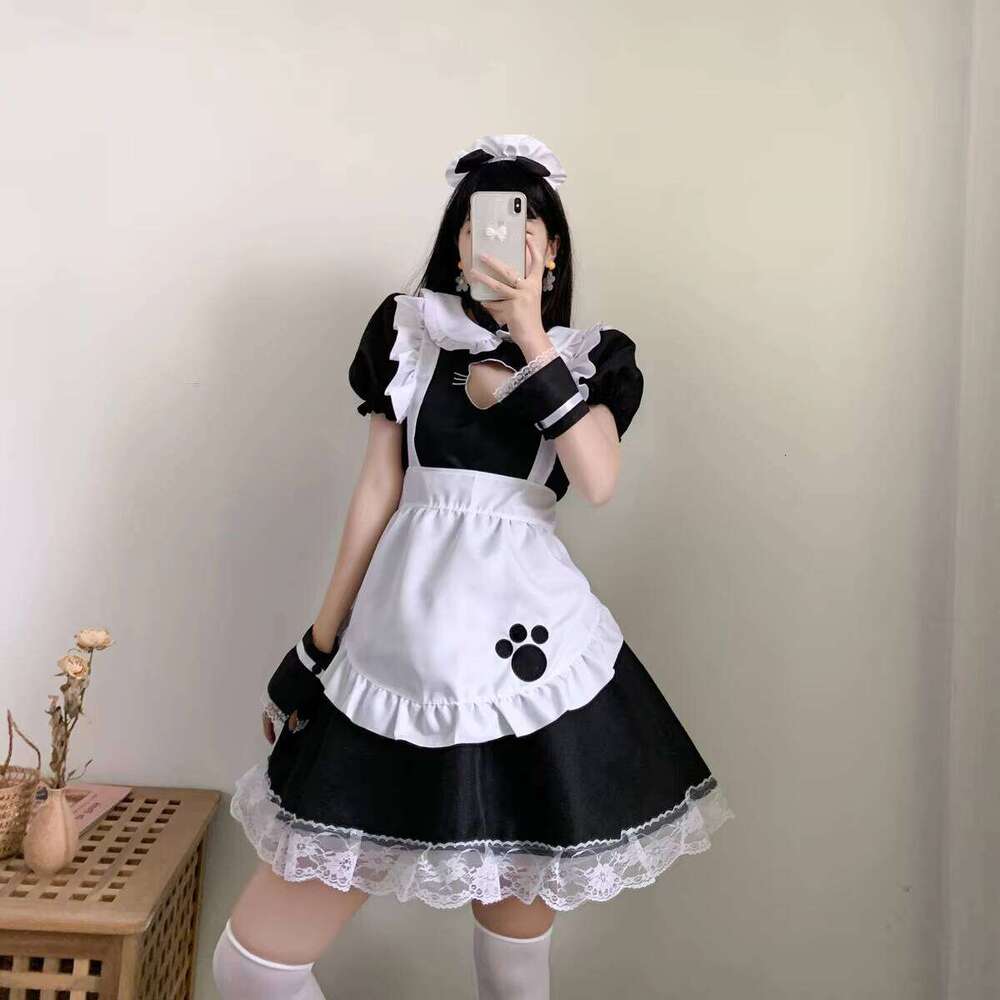 Sexy Women Fantasy Maid Outfit Men Gothic Sweet Lolita Dress Anime Cosplay Costume Plus Size