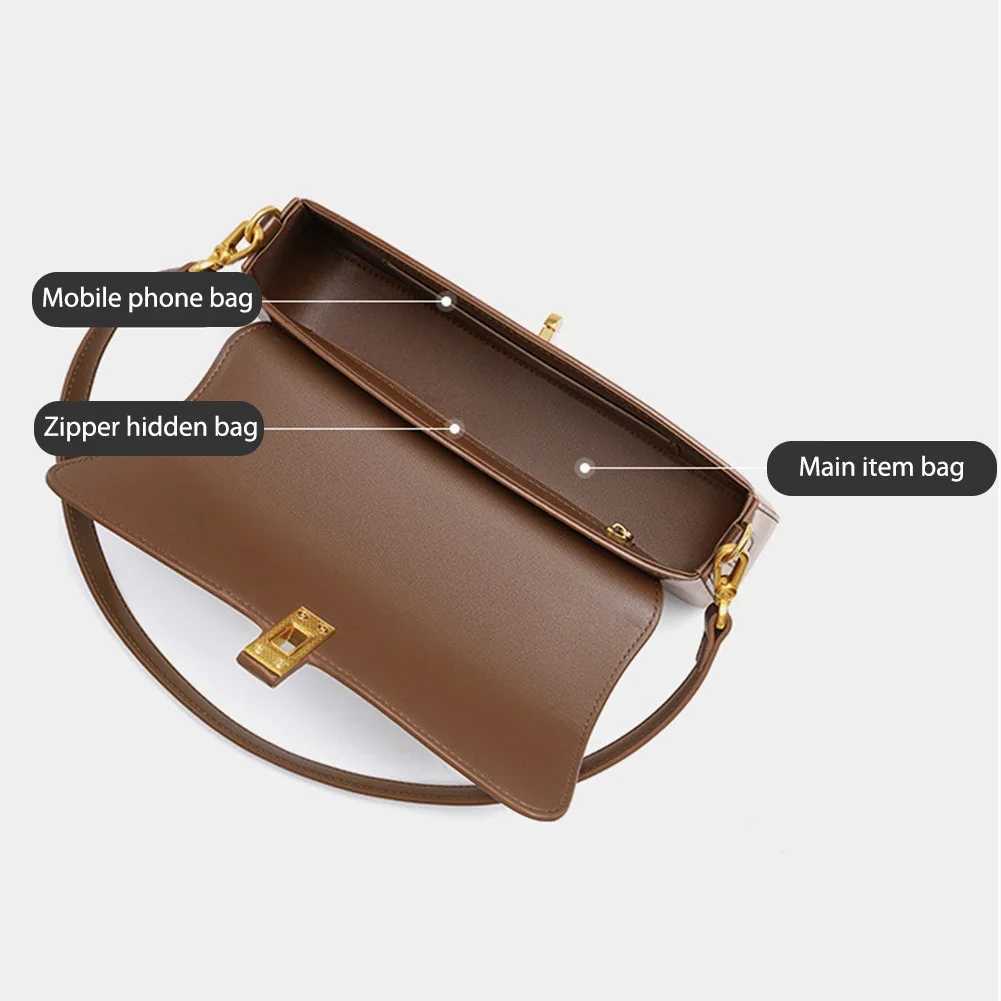 Luxury Brand Crossbody Bags For Women Fashion Design Underarm Bag 2024 French Genuine Leather Shoulder Bag Female Handbag Purses XJ2520528