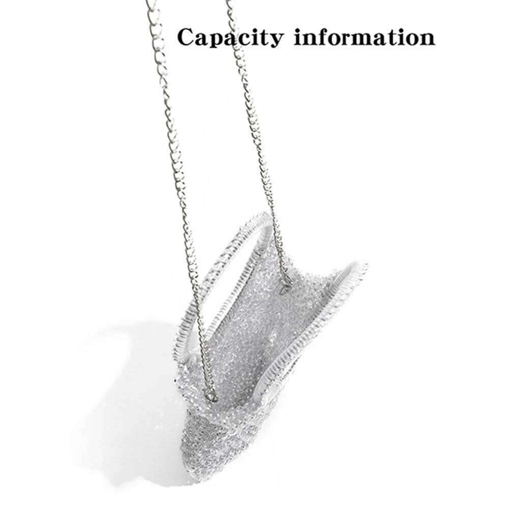 Women's Bags Designer Clear PVC Woven Bags For Women Hollow Round Handle Purses And Handbags Evening Wedding Clutch Shoulder Crossbody Bag