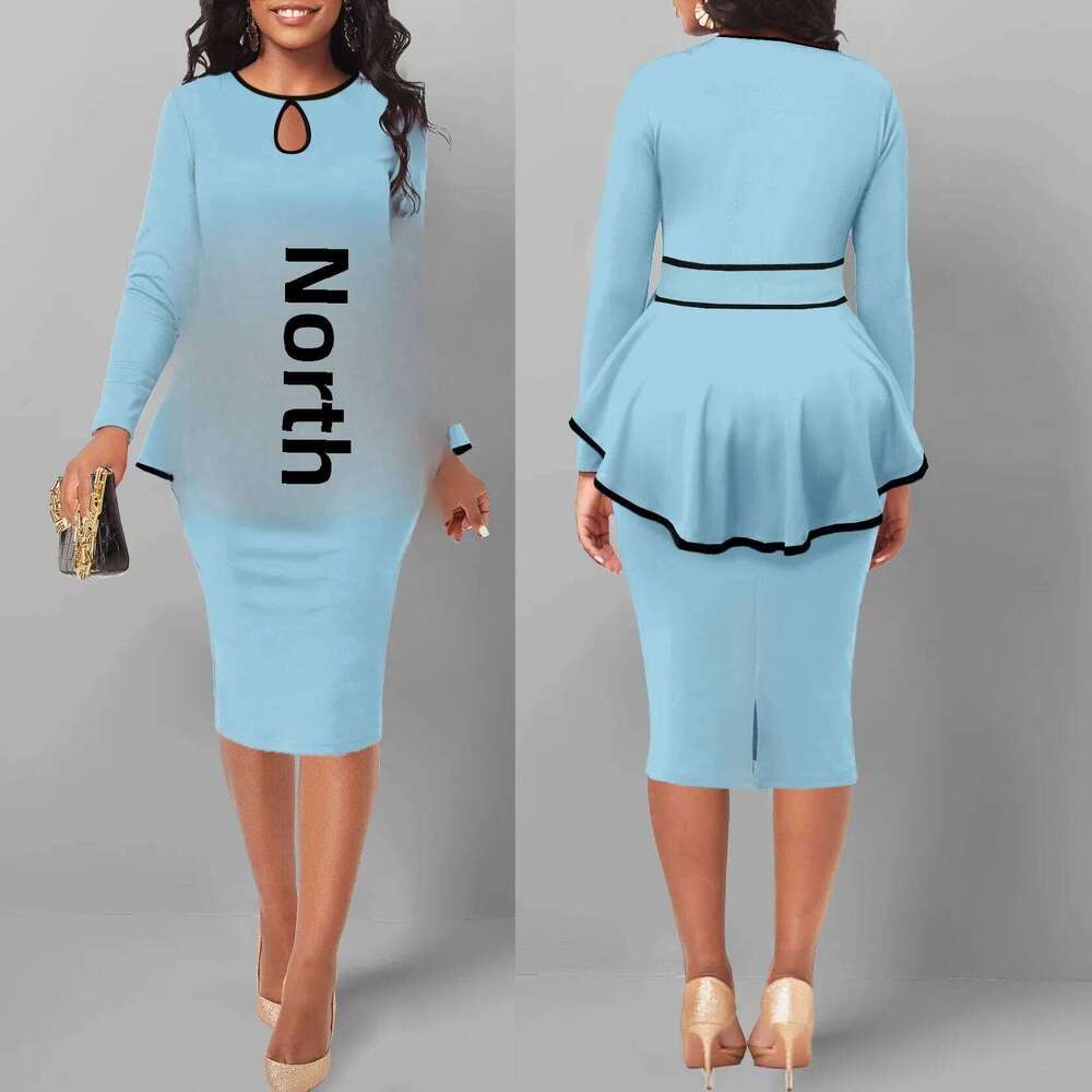 Sexyelegant Cross-Border Suit Dress Ruffle Edge Top Side Slit Skirt 2-Piece Set For Women From China Big Land
