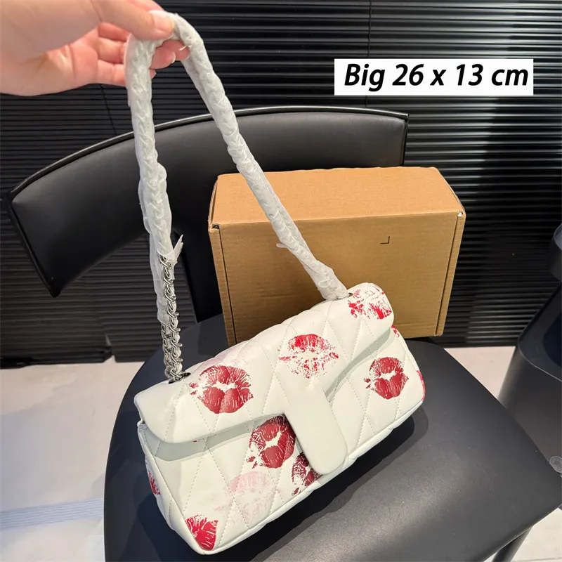 TOP sale Brand Designer Shoulder Bag Kiss Lip Print Quilting , Stylish Crossbody bags with Chain, Multi-Colors Handbag for Women