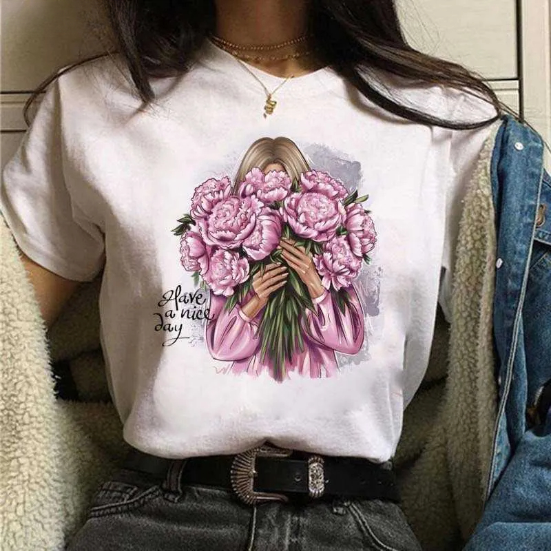 Plus Size 3xl Womens Tops 2025 Summer T Shirt Fashion Printed Short Sleeve Graphic Tee Tshirts Casual Loose Top Designer Clothing