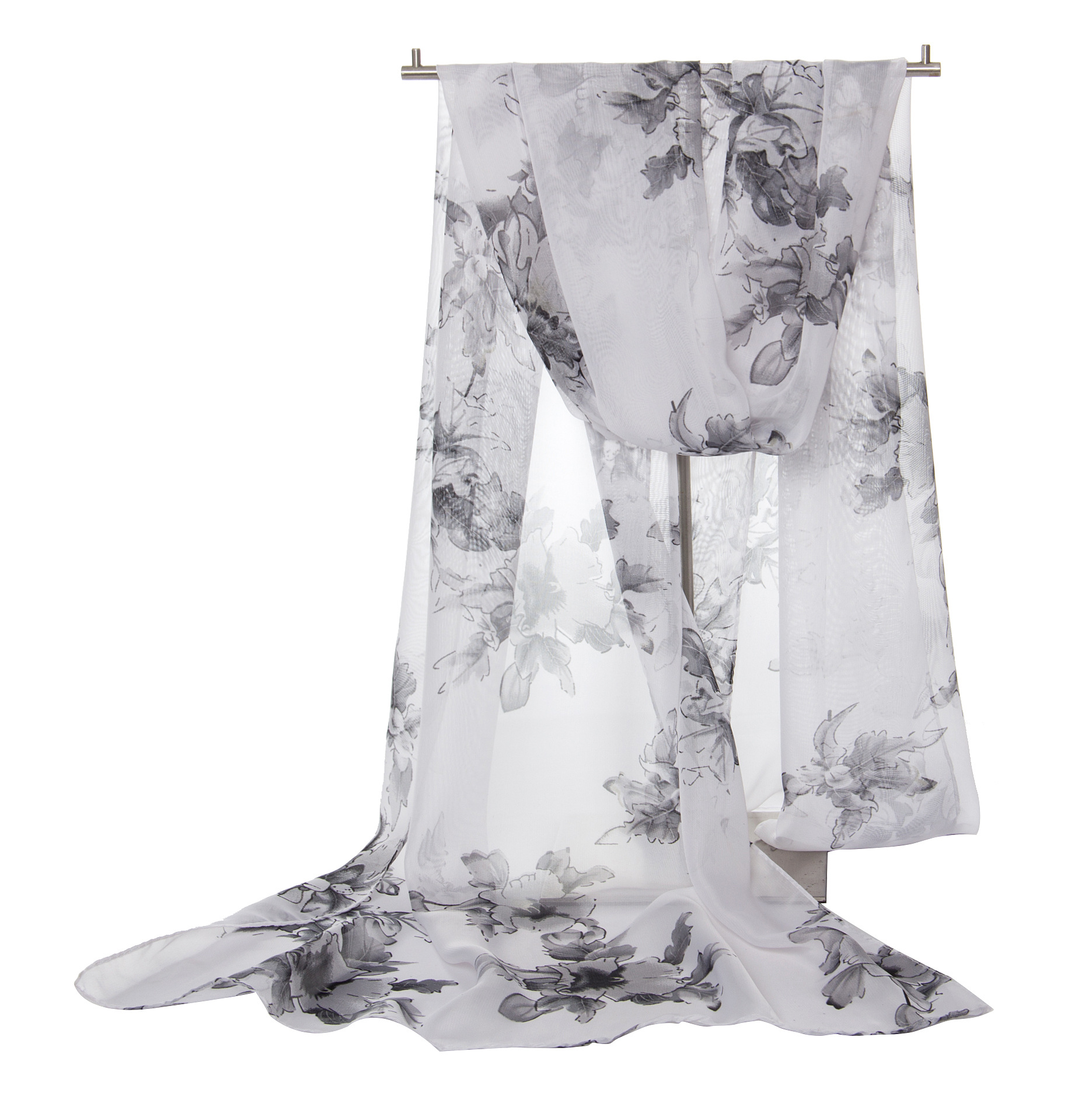 K865 New summer silk scarf women chiffon printed scarf air conditioning shawl scarf female beach towel neck wholesale