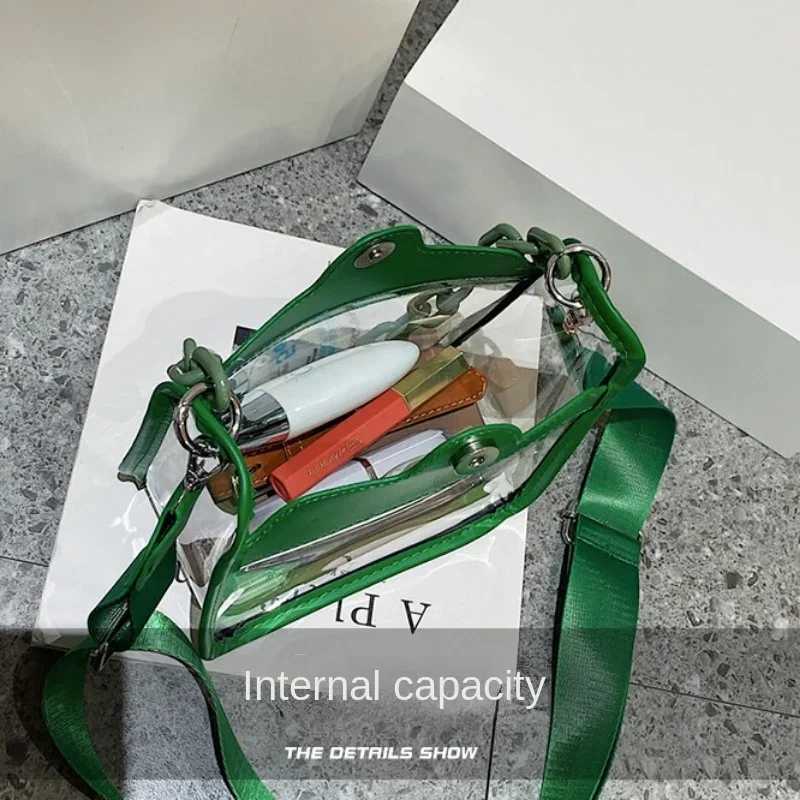 Clear Crossbody Bag for Women PVC Transparent Single Shoulder Chain Portable Messenger Bags Small Square Satchel Bag Girls Gift XJ2520528